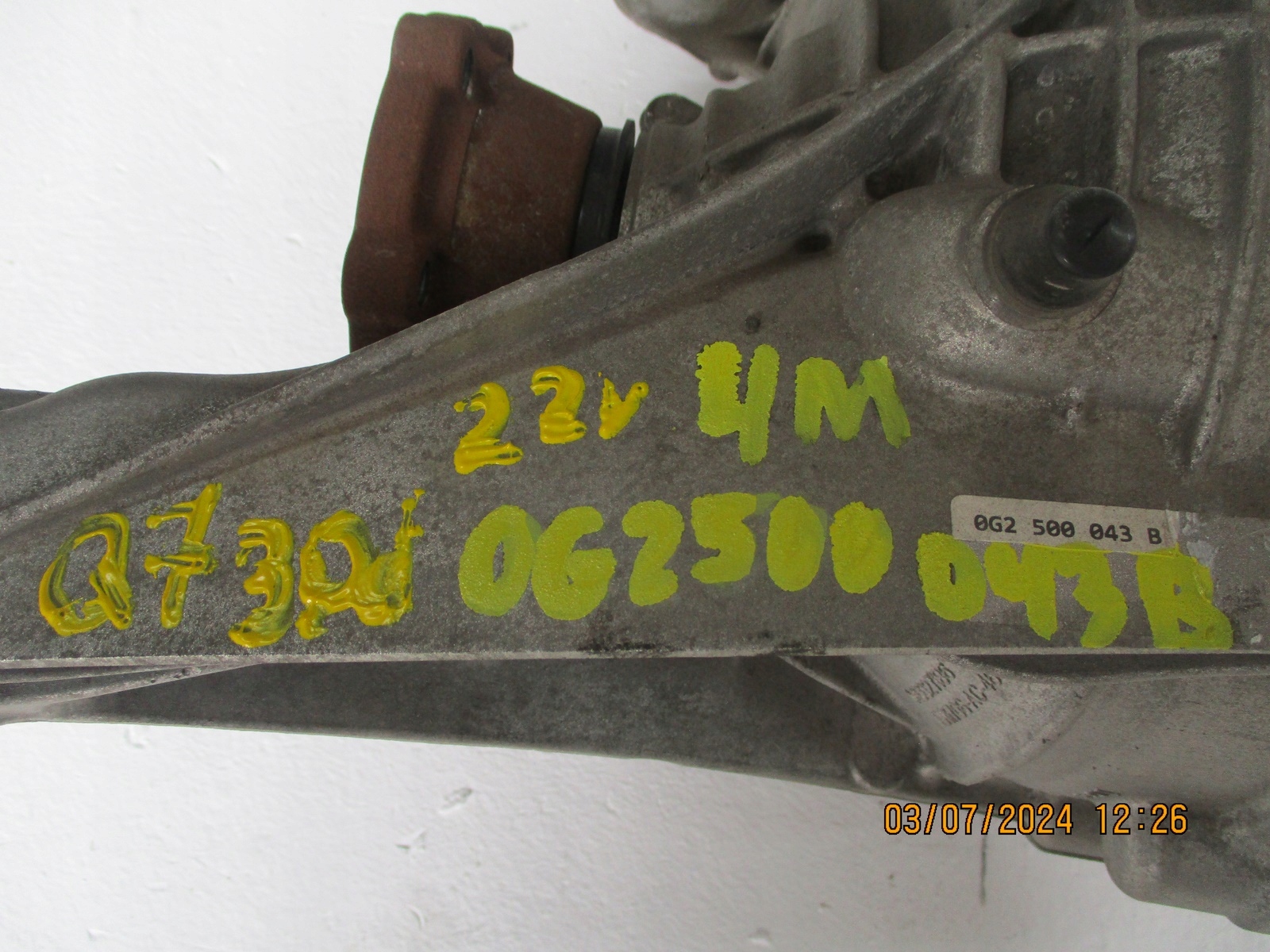differential diff rear part rear AUDI Q7 4M0 0G2500043B