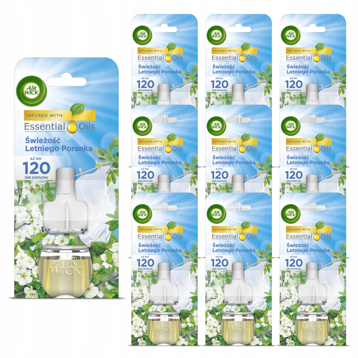 Levně Air Wick Náplně Elektrického Osvěžovače Svěžest Letního Rána 10X19ML
