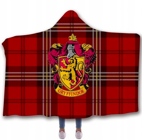 

Koc-yk Dla Dzieci z Kapturem Gryffindor Hp Plusz