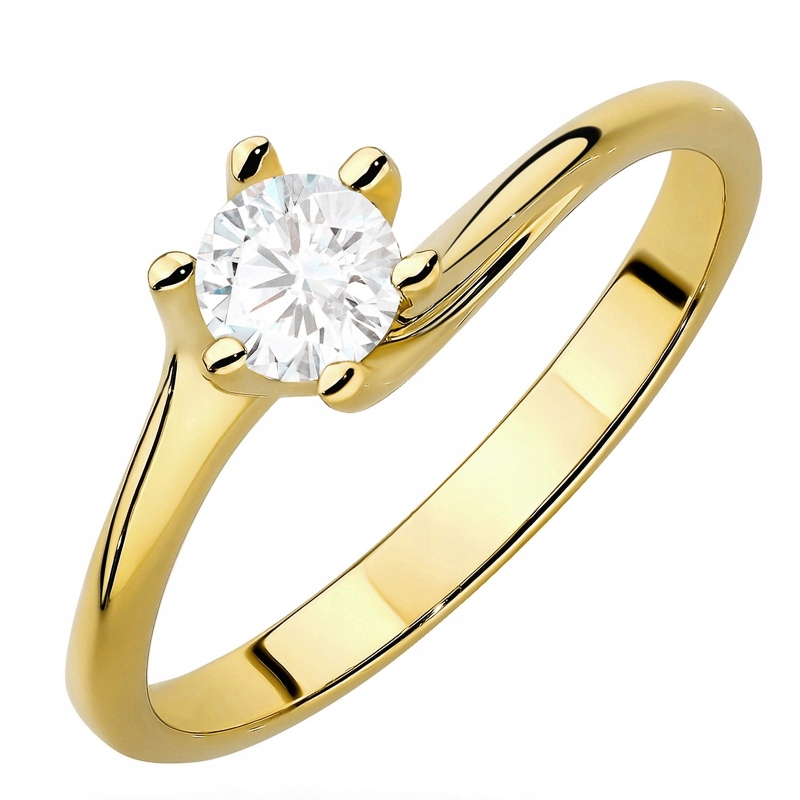 Zlatý Prstýnek pr. 585 14k Laboratorní diamanty 0,50ct