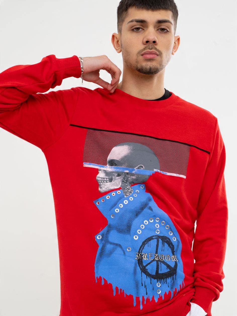 

Bluza Bez Kaptura Breezy Peace Modna Czerwona XXL