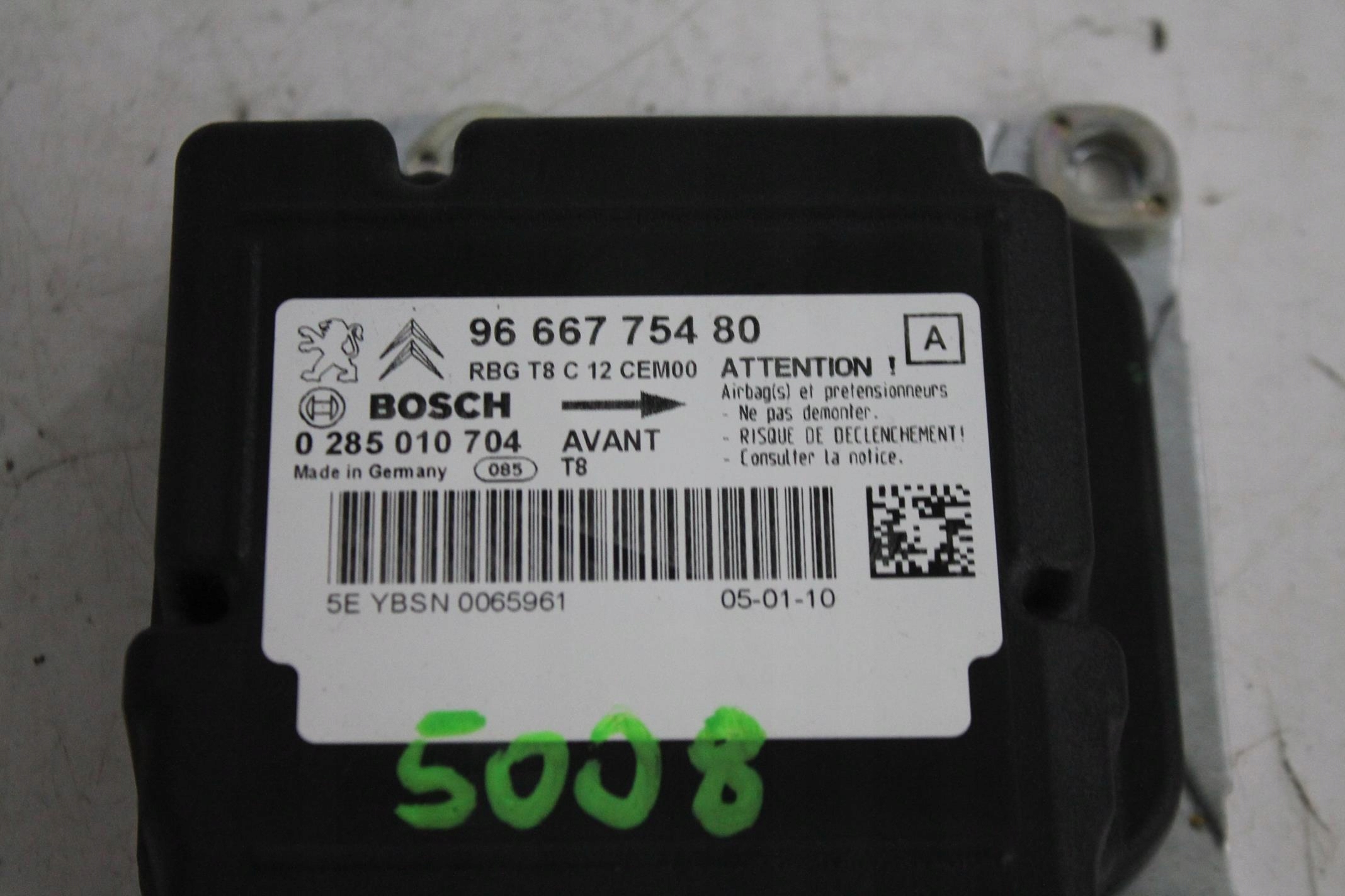 modulo SENSOR airbag 9666775480 PEUGEOT 5008 e