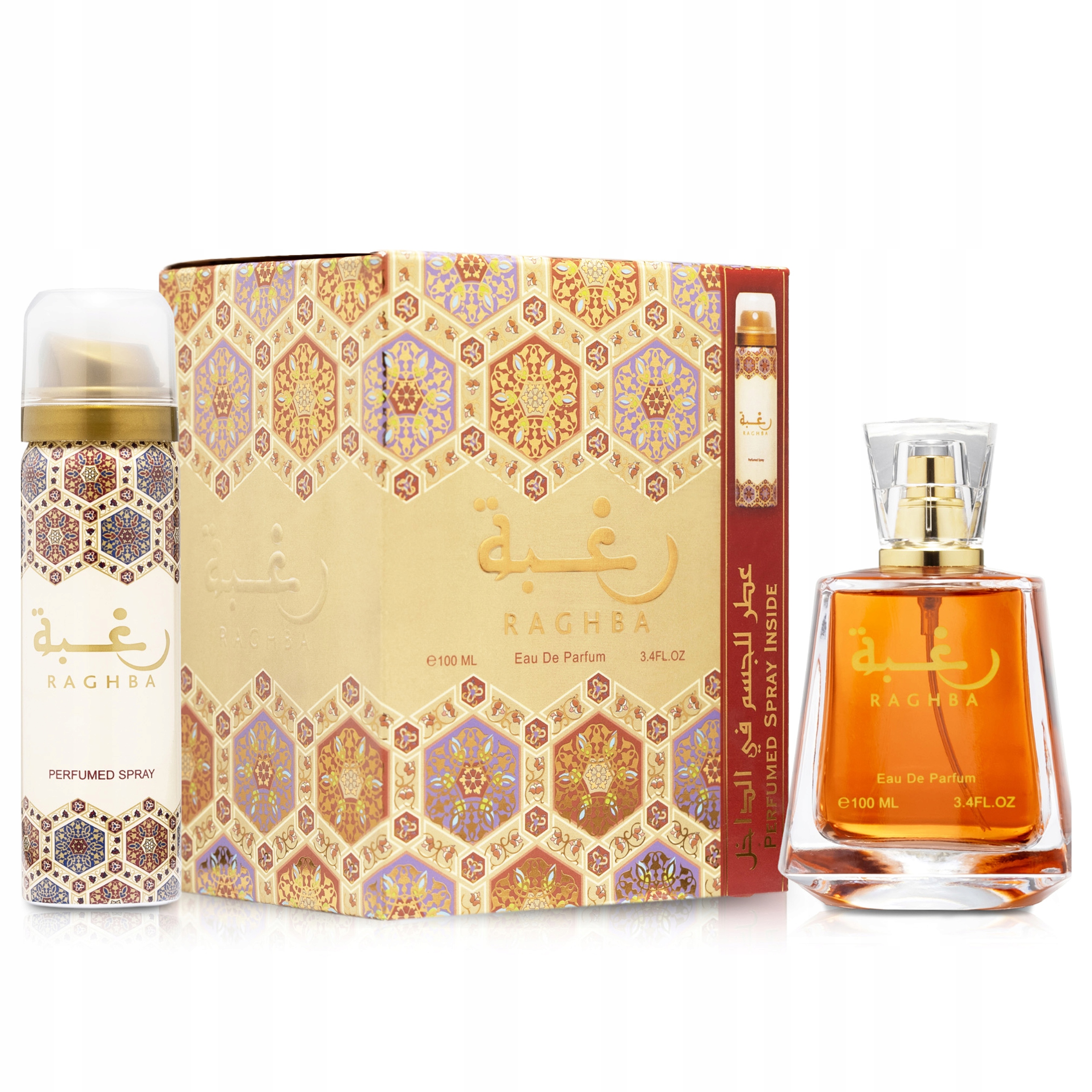 PERFUMY ARABSKIE DAMSKIE ORYGINAŁ LATTAFA RAGHBA 100ml + DEZODORANT SŁODKIE