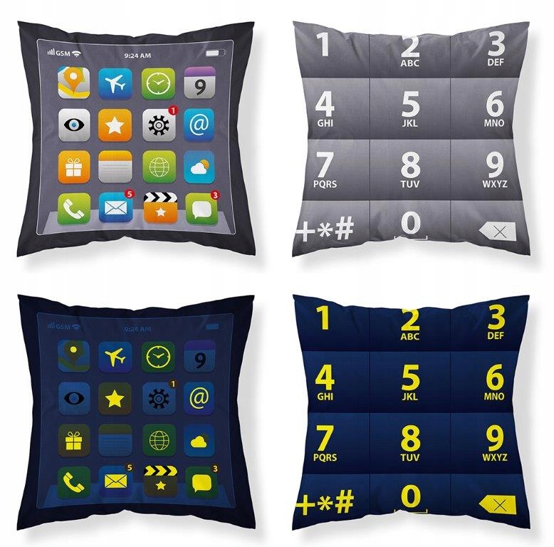 

Poszewka bawełniana 40x40 Telefon Fluo