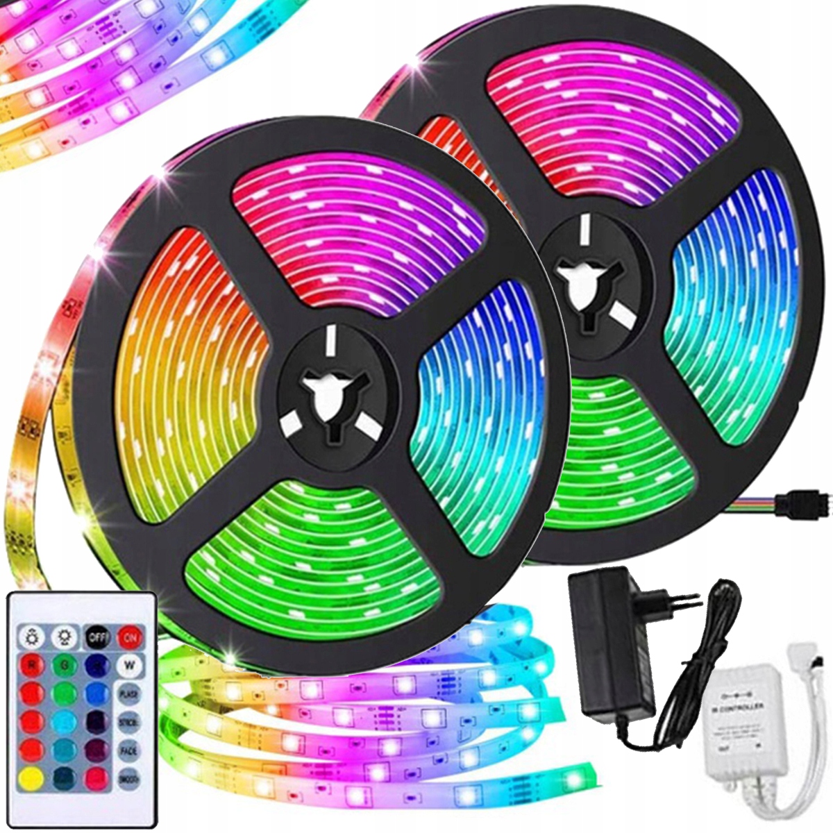

Zestaw Taśma Led 10M Rgb Kolorowa Na Pilot 2x 5M