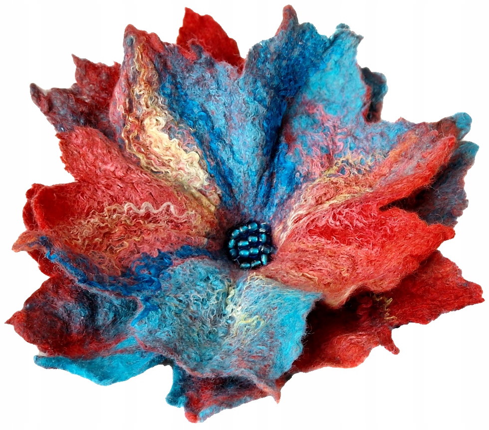 Brož Připínáček Květina Ručně Plstěná handmade