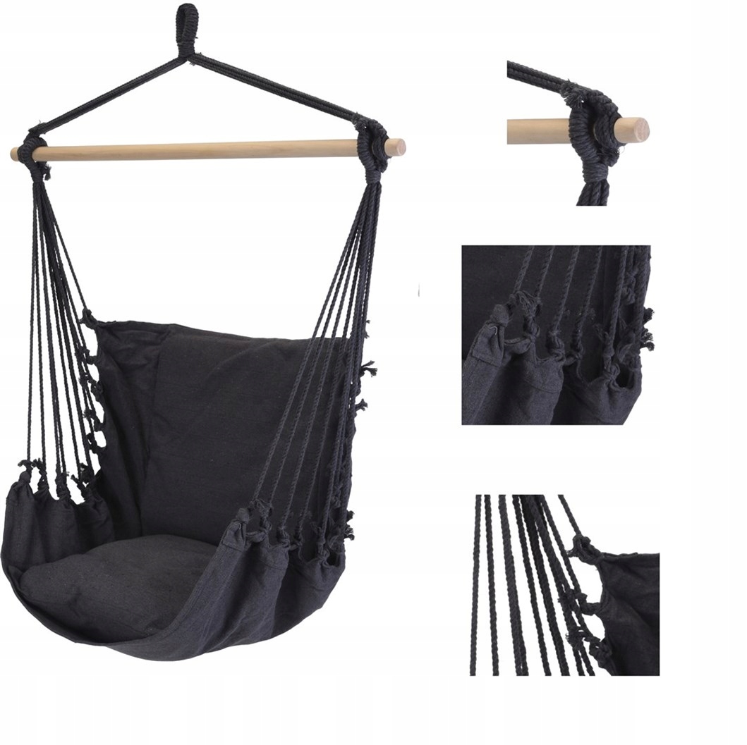 HAMAK HUŚTAWKA KRZESŁO WISZĄCY FOTEL BRAZYLIJSKI Kolor grafit