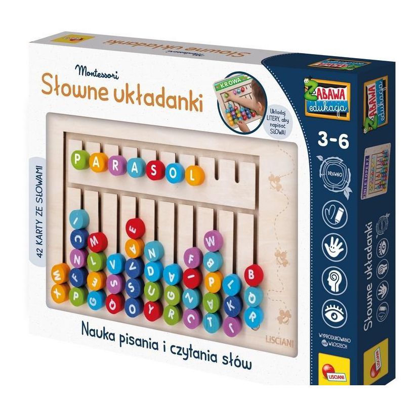 Montessori Słowne układanki 317x60 mm Lisciani