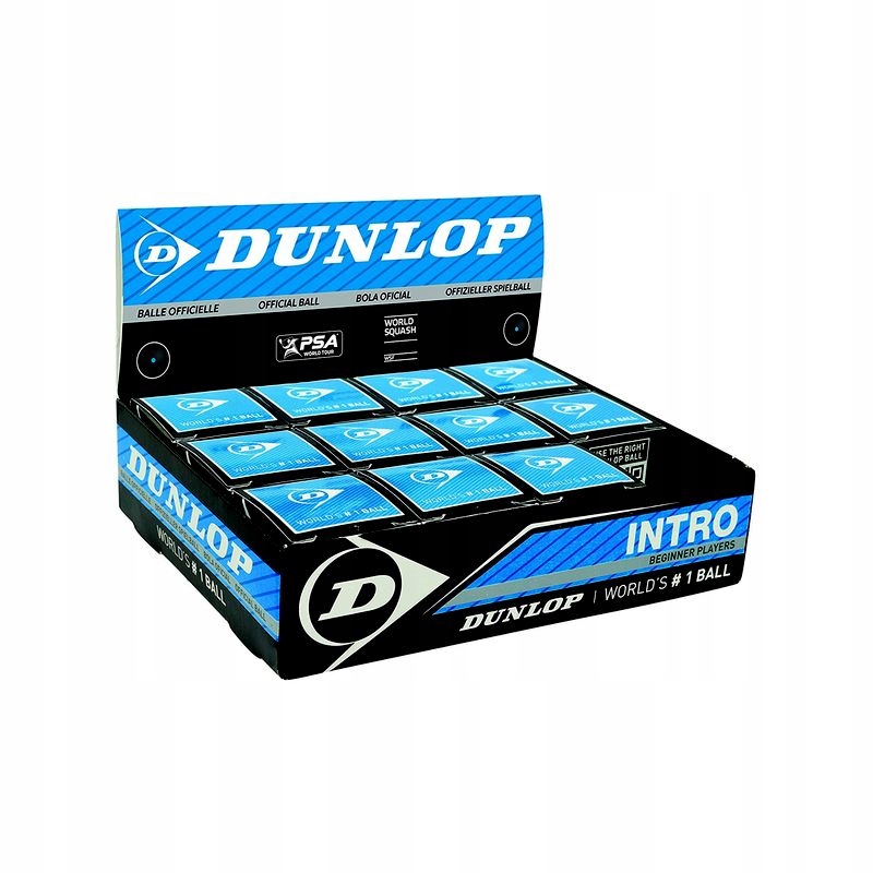 Piłka do squasha Dunlop Intro zestaw 12 sztuk