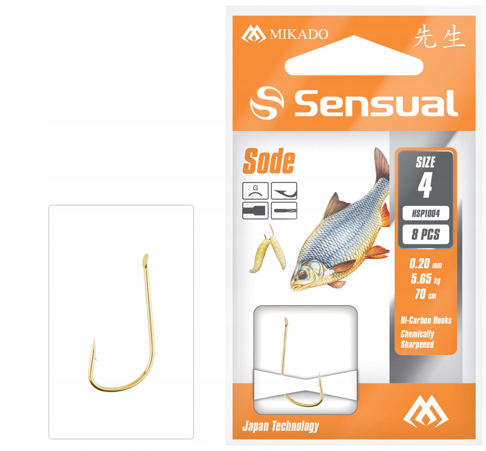 Przypony Wiązane Sensual Sode nr 10 G żyłka: 0.14mm/70cm op.8szt.