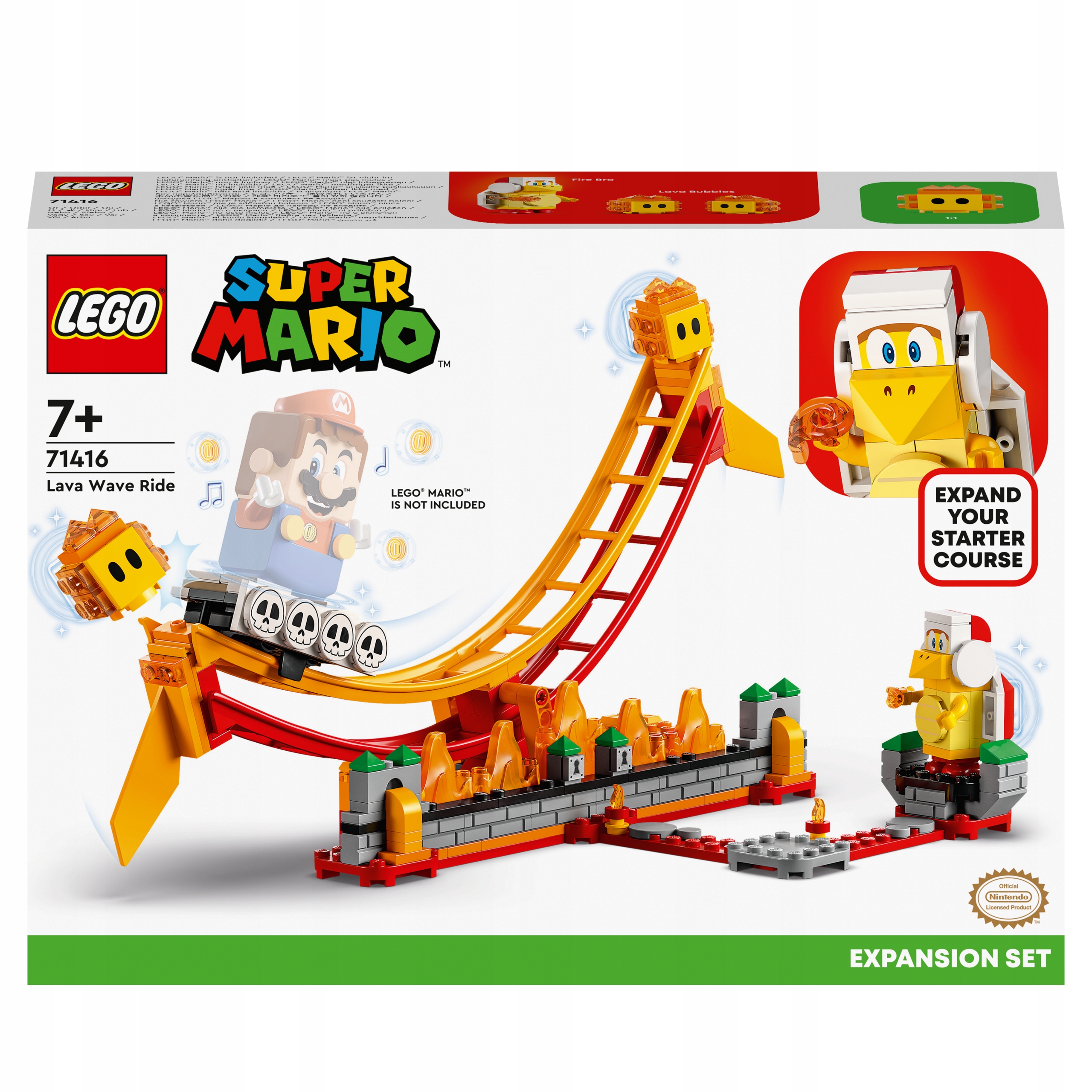 

Lego Mario 71416 Przejażdżka po fali lawy 7+