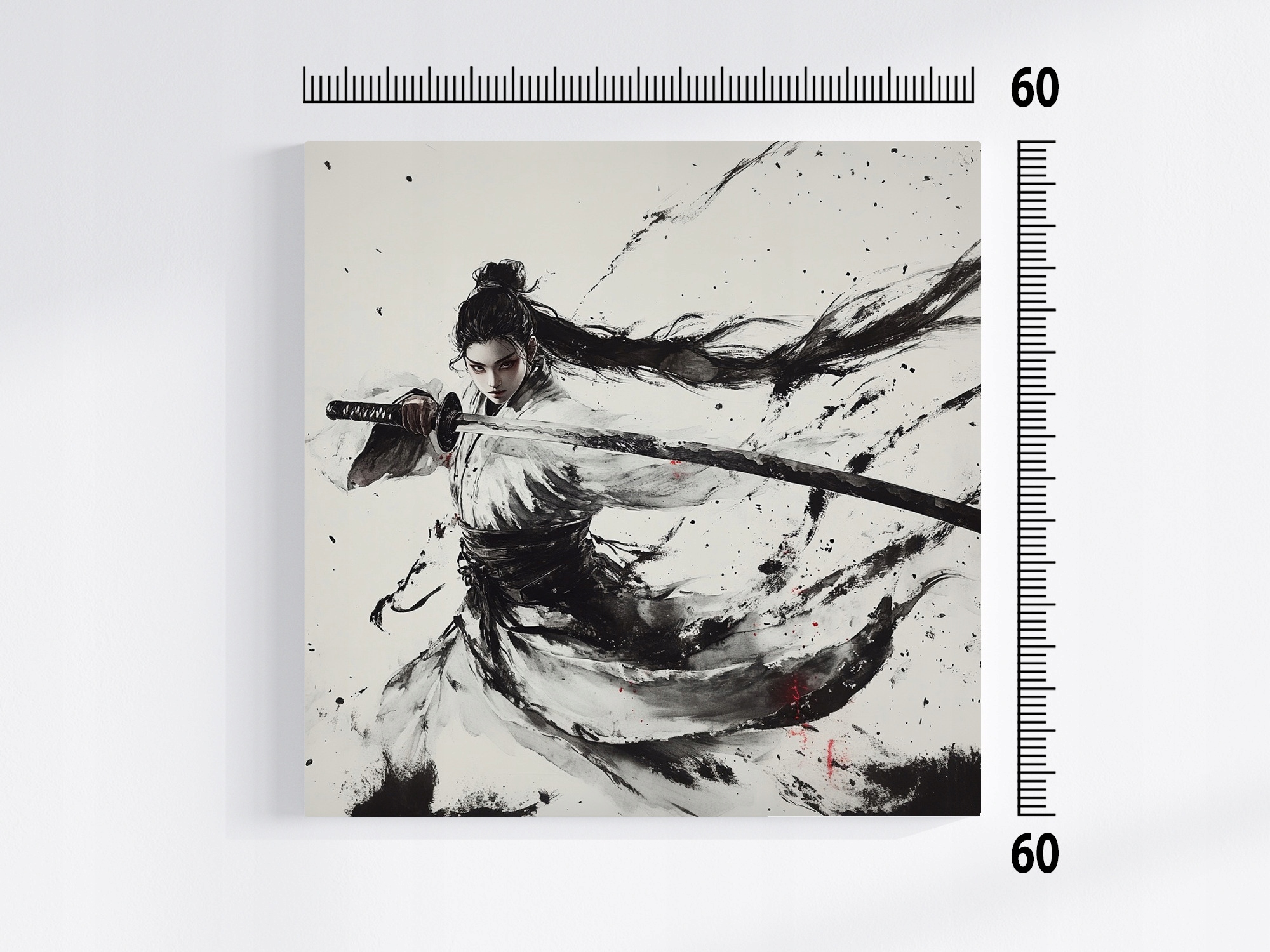 Obraz Na Plátně Canvas Japonsko Asie Žena Bojovnice Katana 60x60