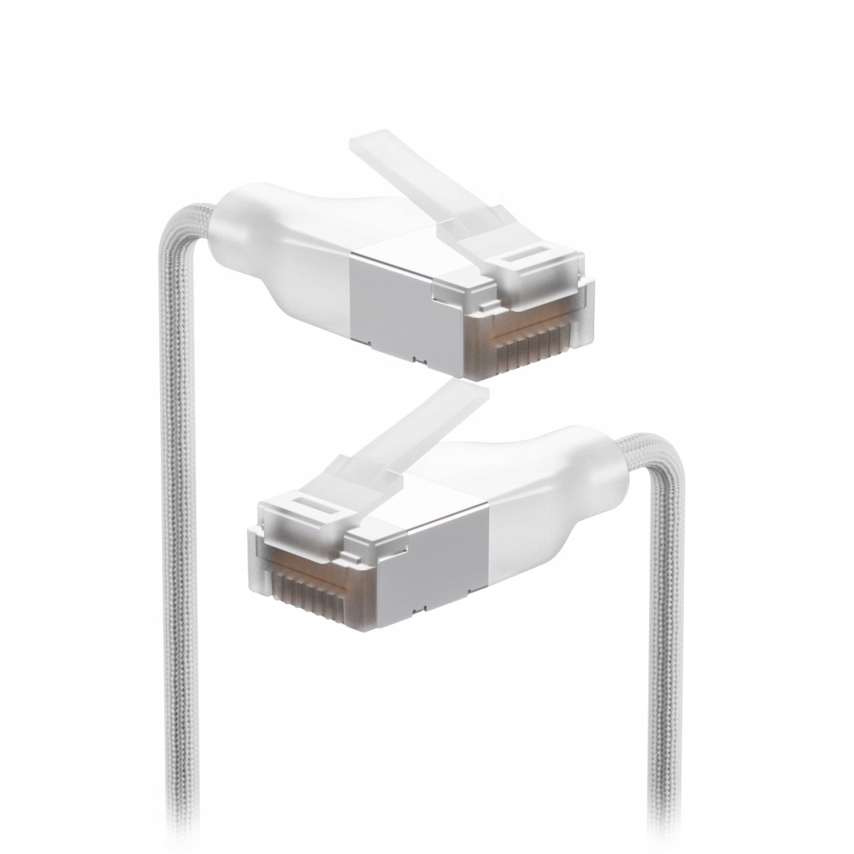 Ubiquiti UACC-Cable-Patch-EL-C6A-0.3M-W Ultra-thin braided patch cable, designed and optimized for 10 GbE networking, Translucent booted RJ45 for optimal Etherlighting brightness — 9