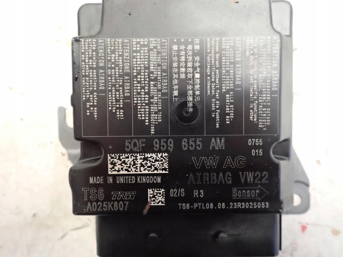 Sensor airbag VW GOLF VII FABIA IV 5QF959655AM