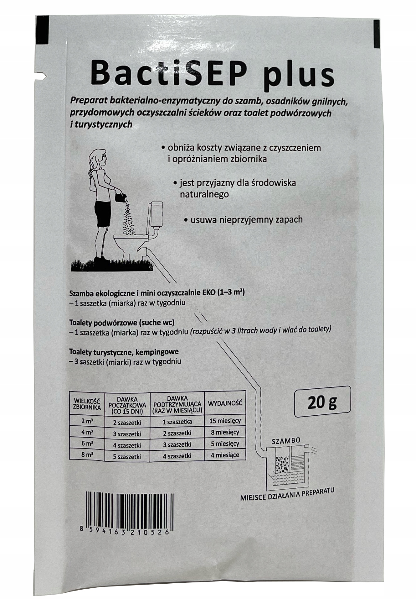 

Bactisep Plus Saszetka 20G Preparat Do Szamb