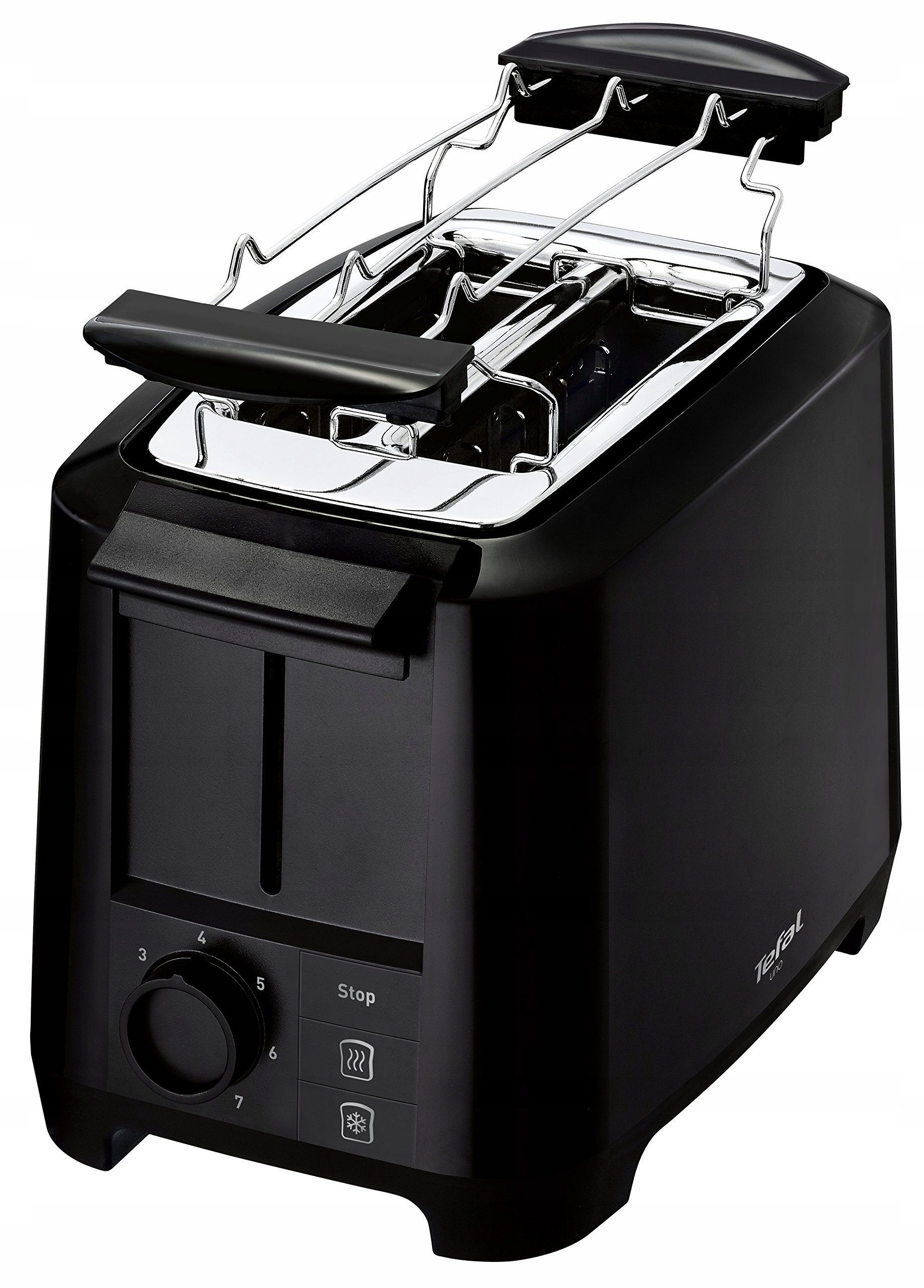 TEFAL Uno TT1408 Toster 7 Stopni Opiekania 800W Czarny — miniatura 2