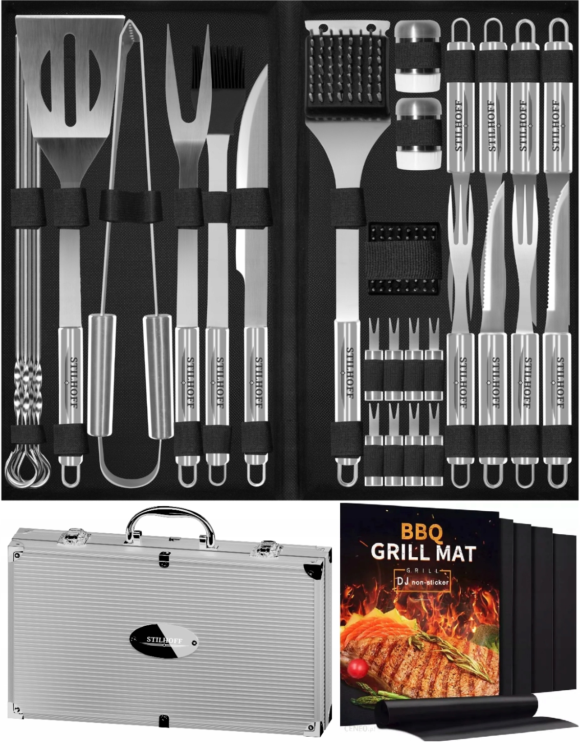 Sada příborů pro Grilování Bbq Stilhoff příslušenství 39ks 33+kufr+5xpodložka