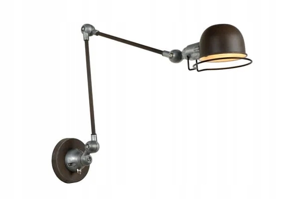 Nástenná lampa Lucide Honore E14 40W, hnedá/strieborná, nástenná, Lucide