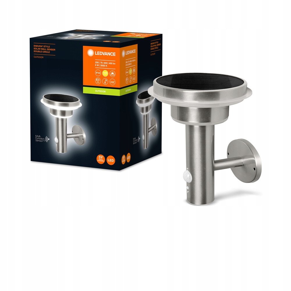 Zahradní lampa Led fasádní nástěnné svítidlo 6W 3000K IP44 Snímač pohybu soumraku