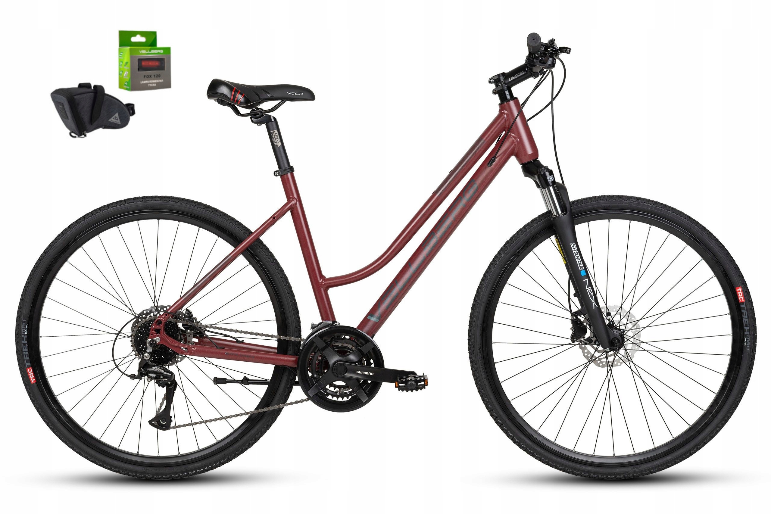 Rower 28 Vellberg Explorer 3.0 D czerw. Disc 3x8 460 (M) cross