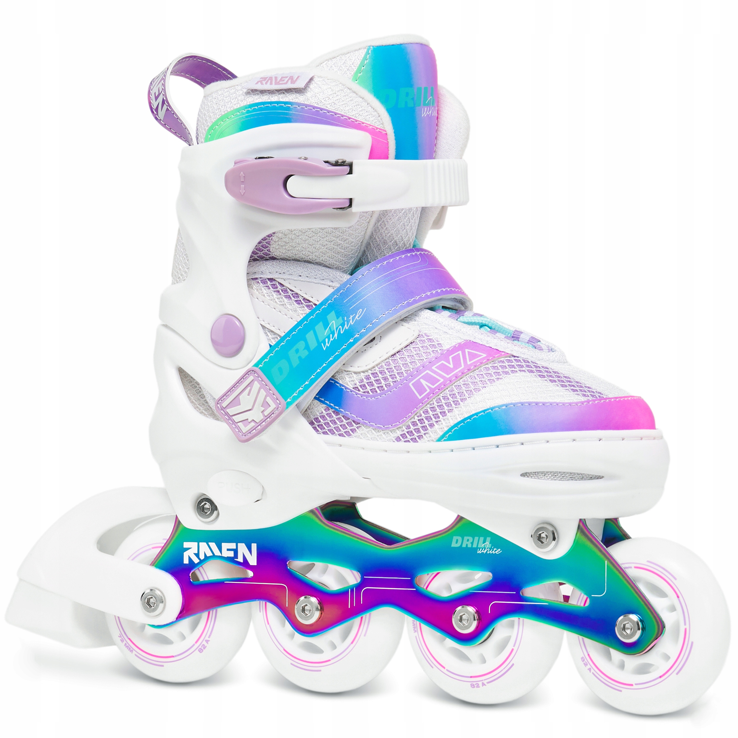 Rolki Regulowane Raven Drill White/Neo Chrome 30-33