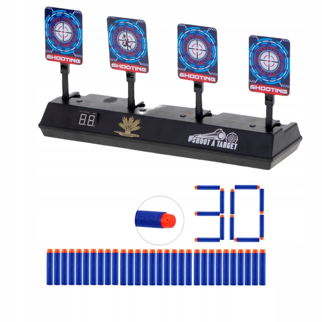 ELEKTRONICZNA TARCZA 4 CELE DO NERF + 30 STRZAŁEK
