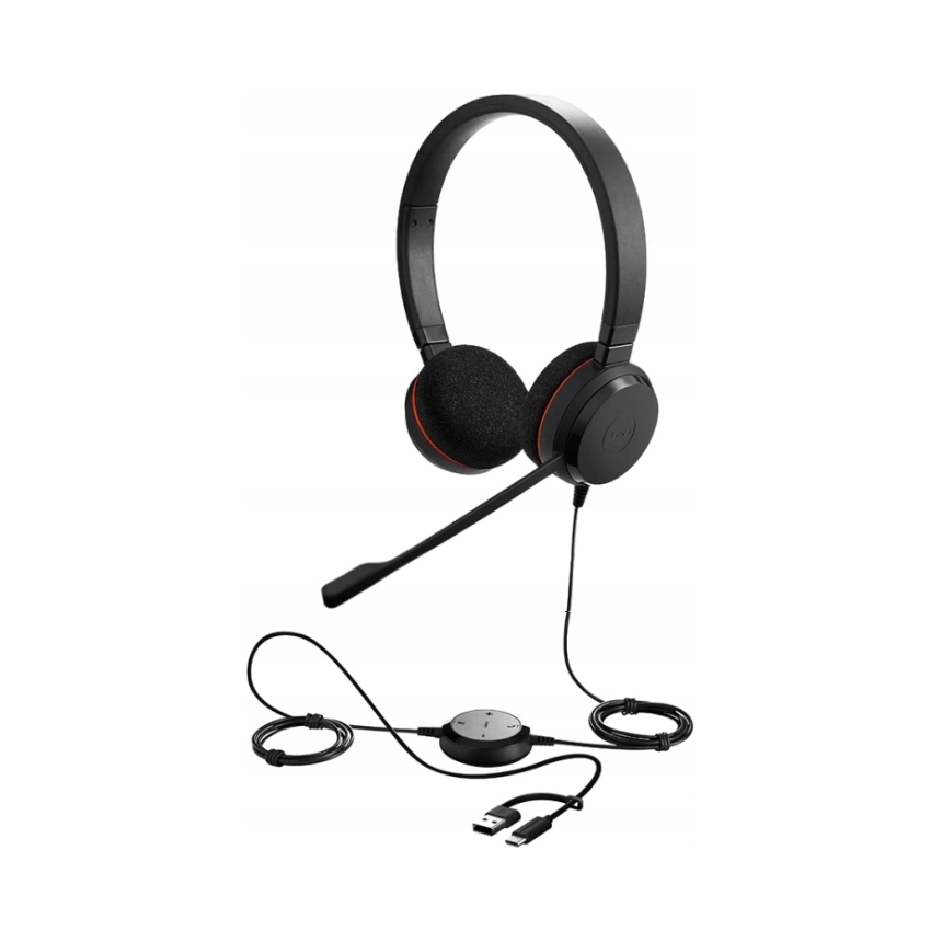 Słuchawki Jabra Evolve 20 Ms Stereo Usb-c/a z mikrofonem czarne