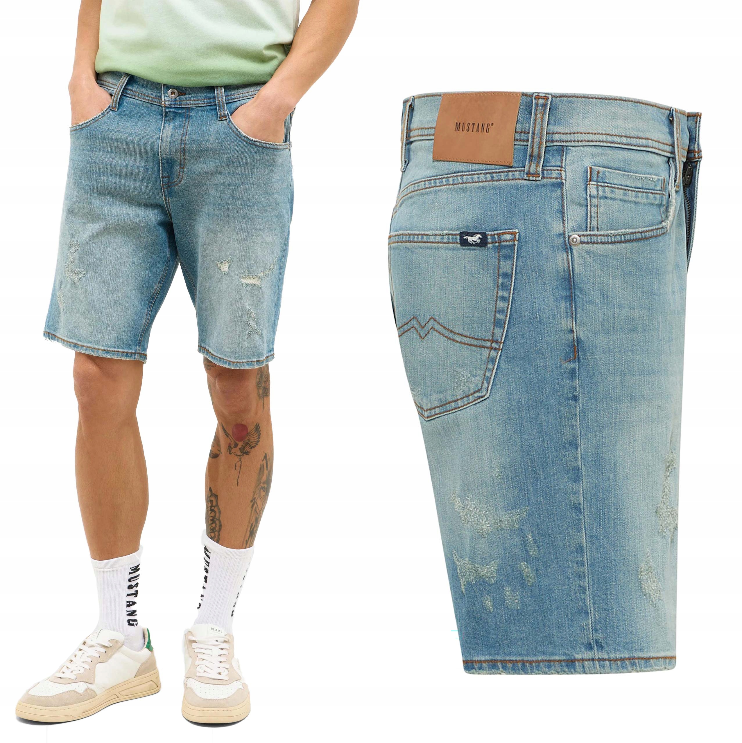 Mustang Denver Shorts Crash 313 pánské kraťasy krátké džínové šortky W29