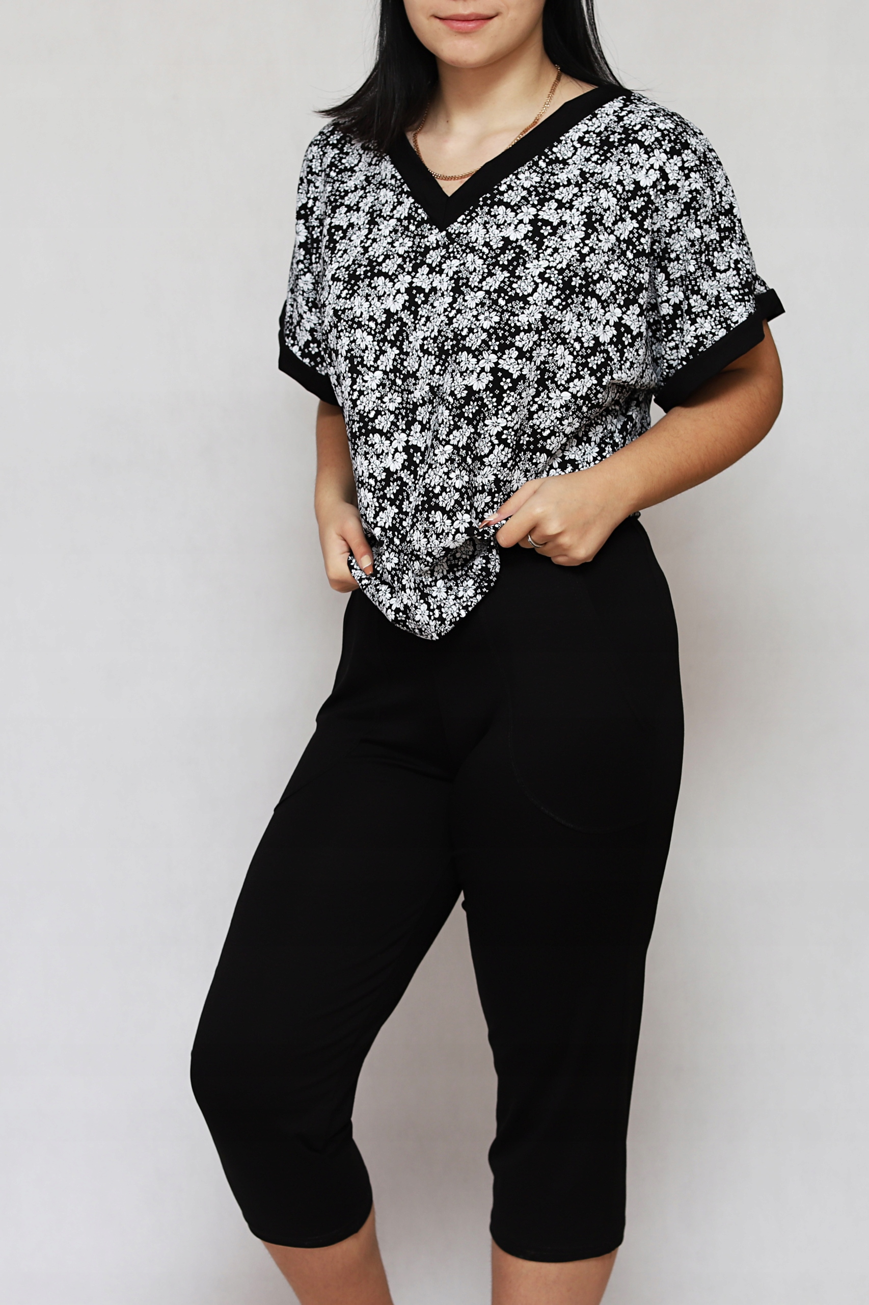 HOME WEAR, KOMPLET CODZIENNY, PIŻAMA S/M Rękaw krótki rękaw