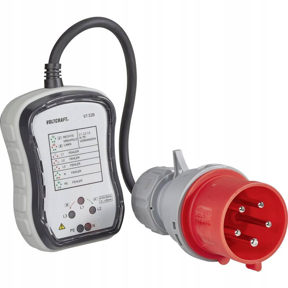Tester gniazda 3 fazowego Voltcraft ST-32B Kod producenta ST-32B