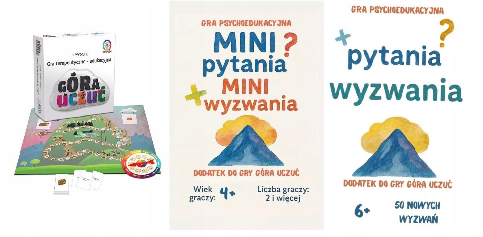 Gra planszowa Góra uczuć Pytania i wyzwania Mini pytania
