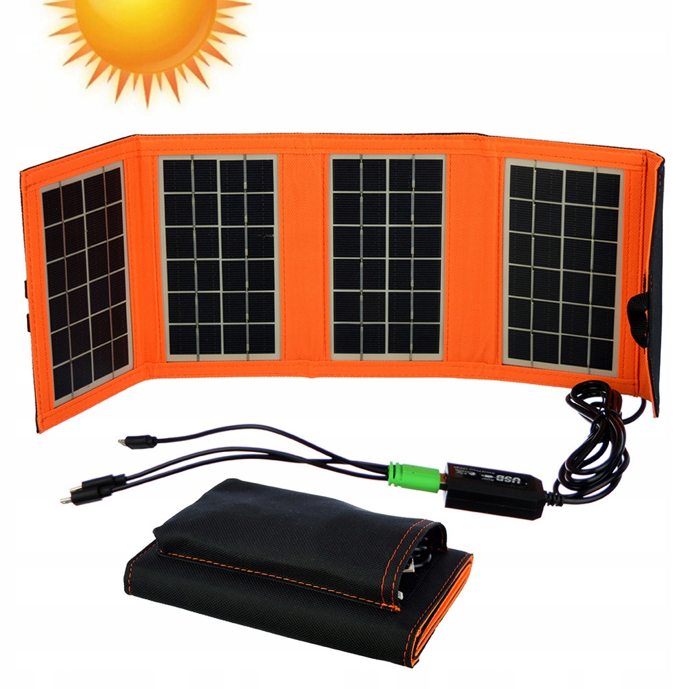 ŁADOWARKA SOLARNA SKŁADANY PANEL SŁONECZNY USB