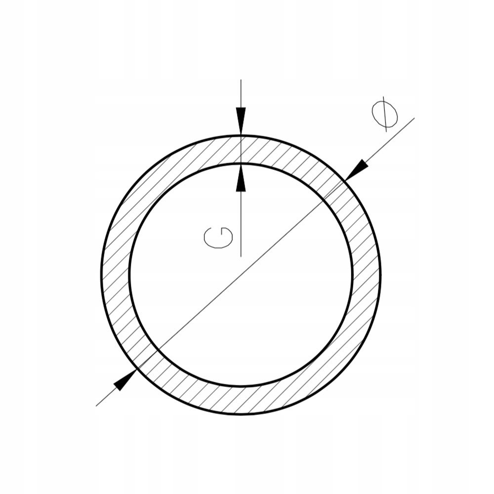 Rura okrągła aluminiowa 20x2mm 1m Kod producenta ruralu20x2_100