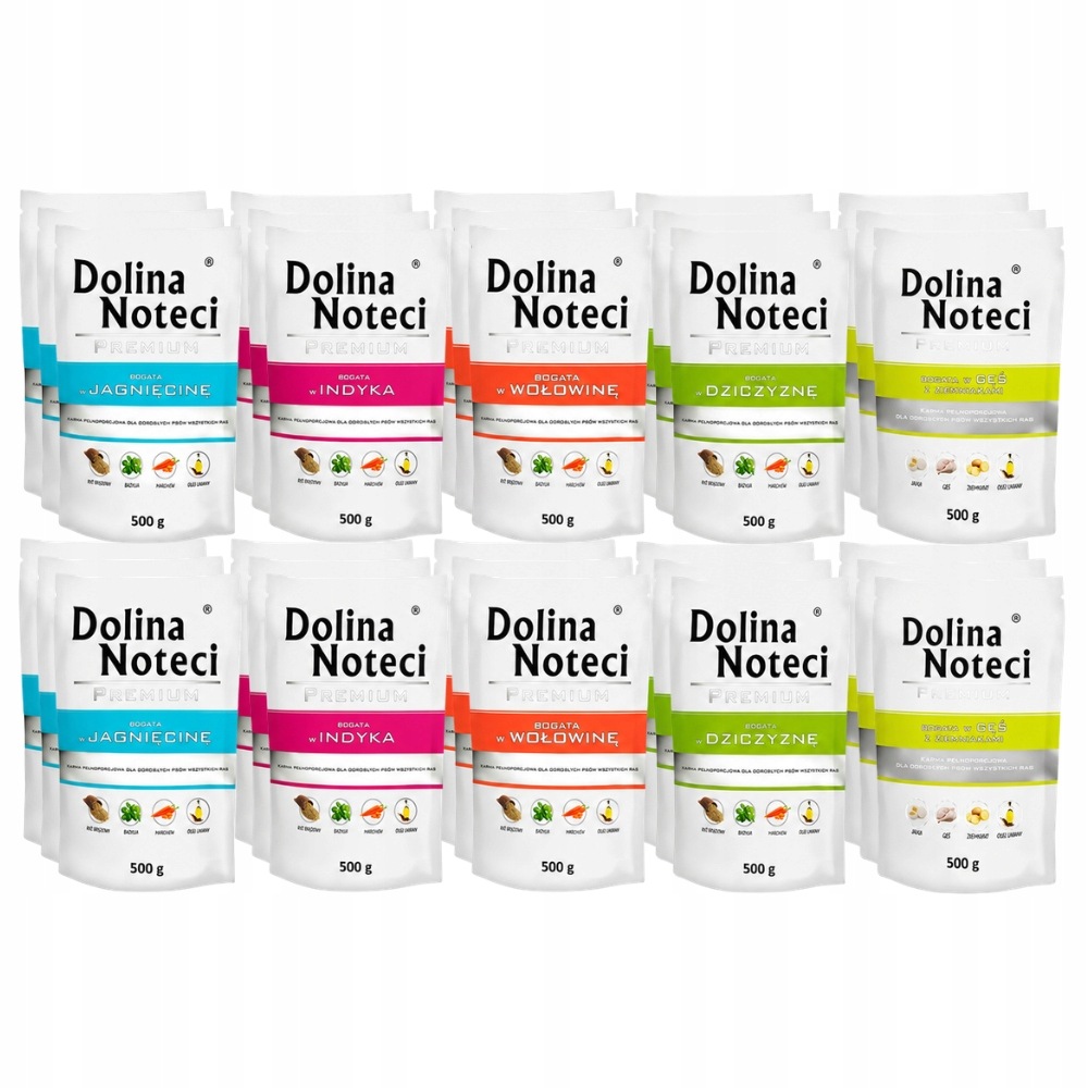 Dolina Noteci Premium mix chutí vlhké krmivo pro psy 30x 500 g