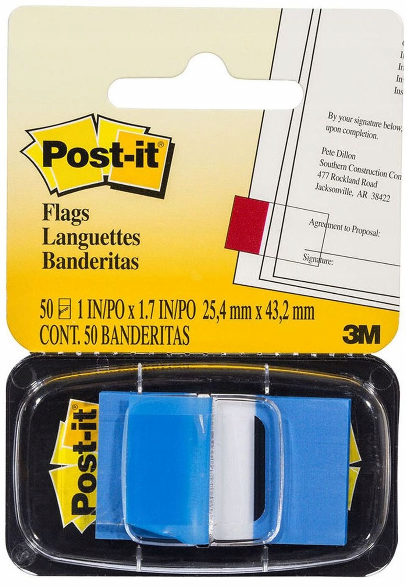 ZAKŁADKI INDEKSUJĄCE POST-IT 25,4x43,2 NIEBIESKIE