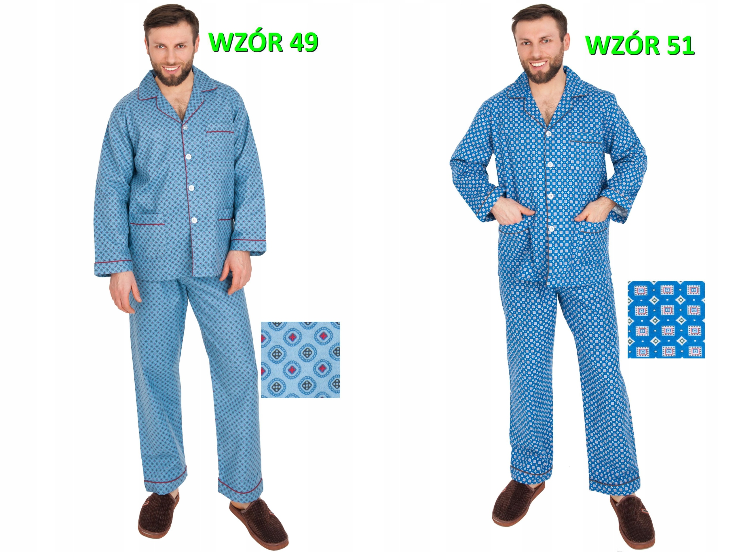 PIŻAMA MĘSKA FLANELOWA FLANELA r.XL FOR-MAX Rękaw długi rękaw