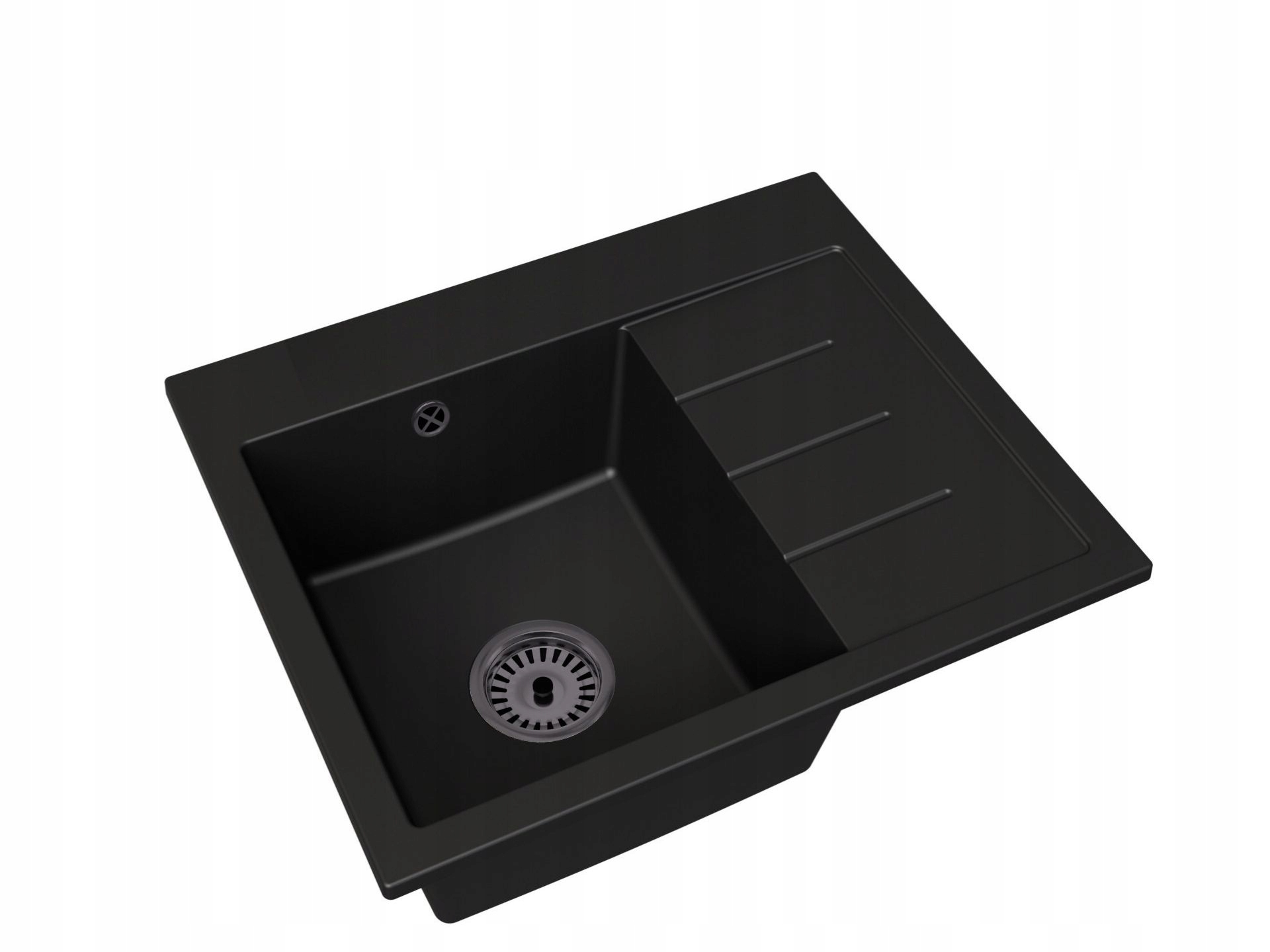 Kuchyňský velký dřez Exclusive 60 Pravý sifon Černý