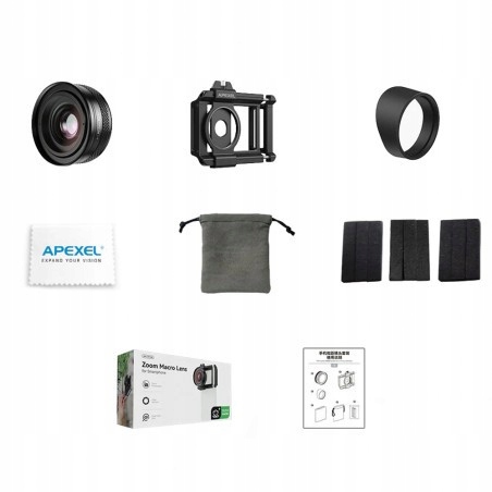 Apexel APL-ZM100 makroobjektív s 10-20násobným zoomom pre mobilný telefón