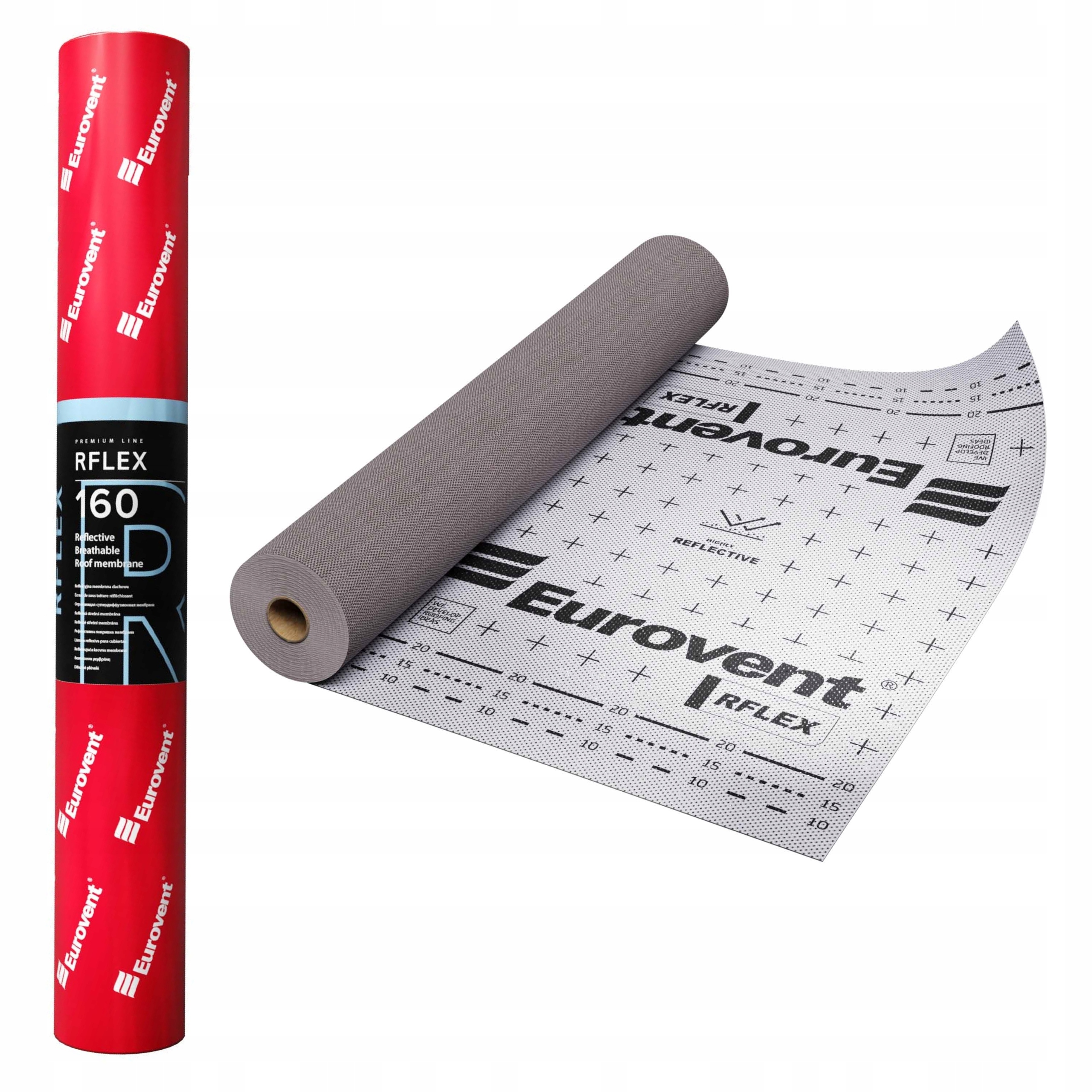 Membrána Fólie Na Střechu Eurovent Rflex 160 g 75 m2 Silná Nejlepší