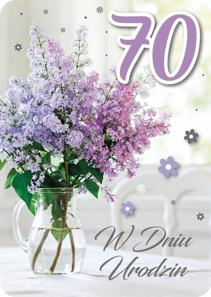 OKOLICZNOŚCIOWY KARNET na 70 URODZINY B6 z kopertą ARMIN Style KARTKI