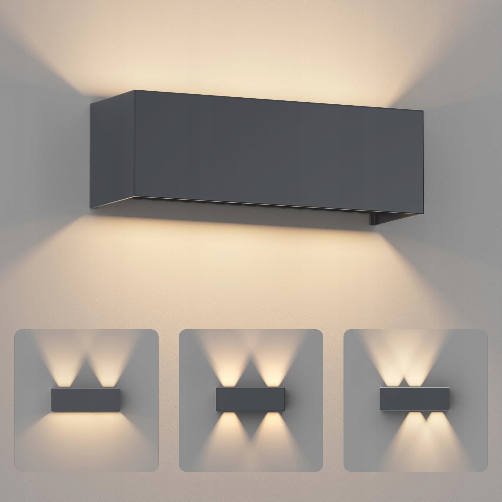 COINMIT 30W LED Lampa Ścienna Zewnętrzna 3000K IP65 Regulowany Strumień