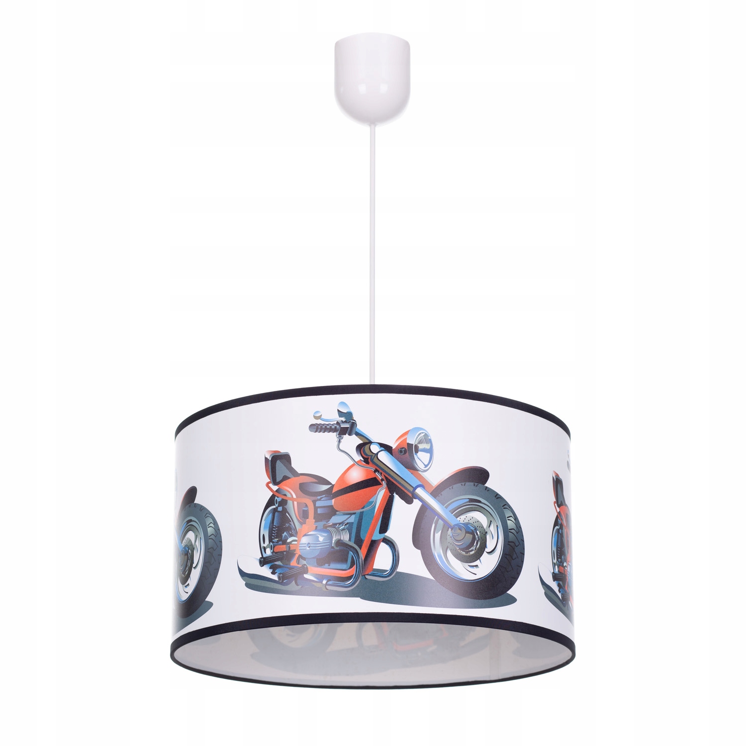 

Lampa wisząca sufitowa żyrandol abażur motocykl