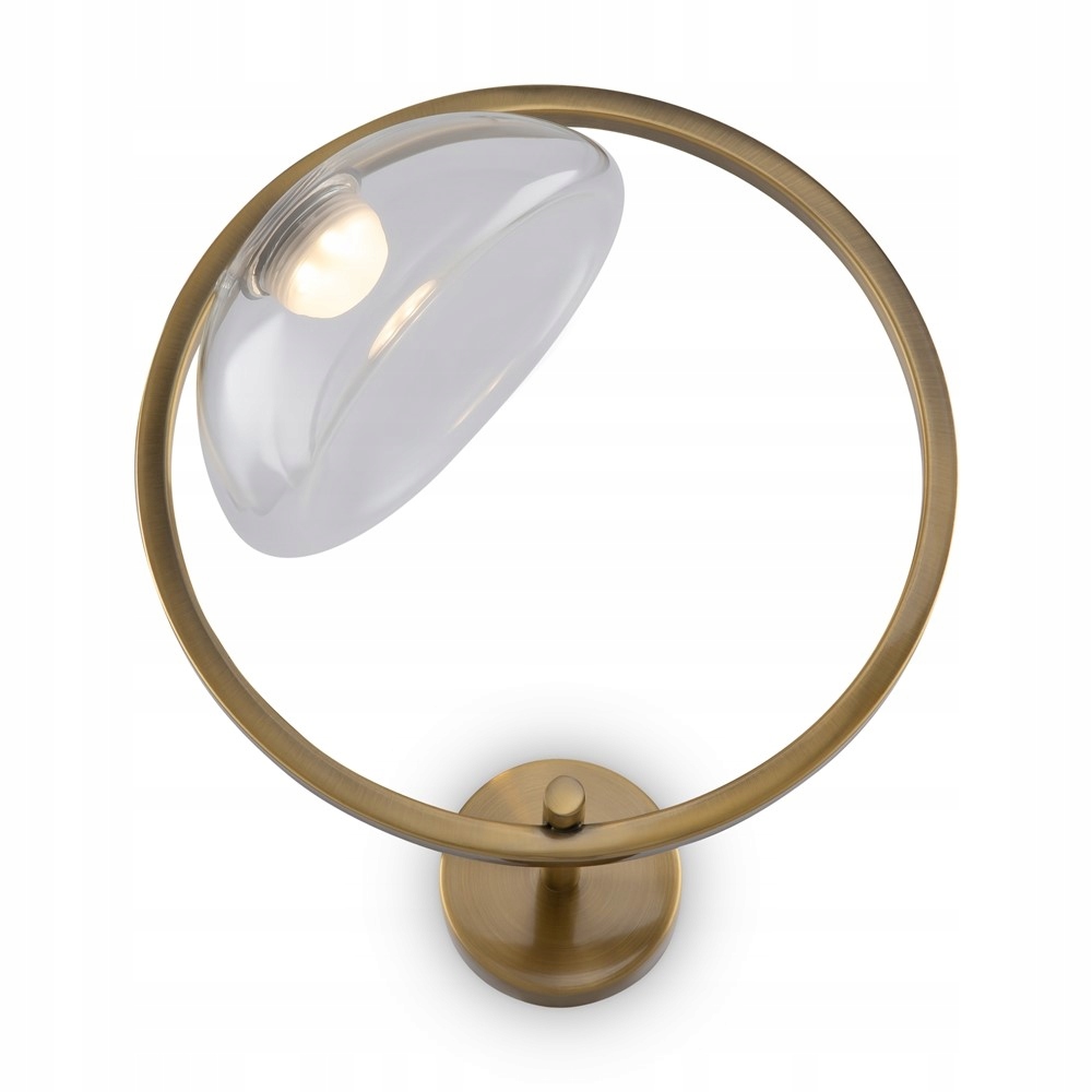 Nástenná kruhová lampa so skleneným mosadzným tienidlom do obývacej izby spálne Maytoni