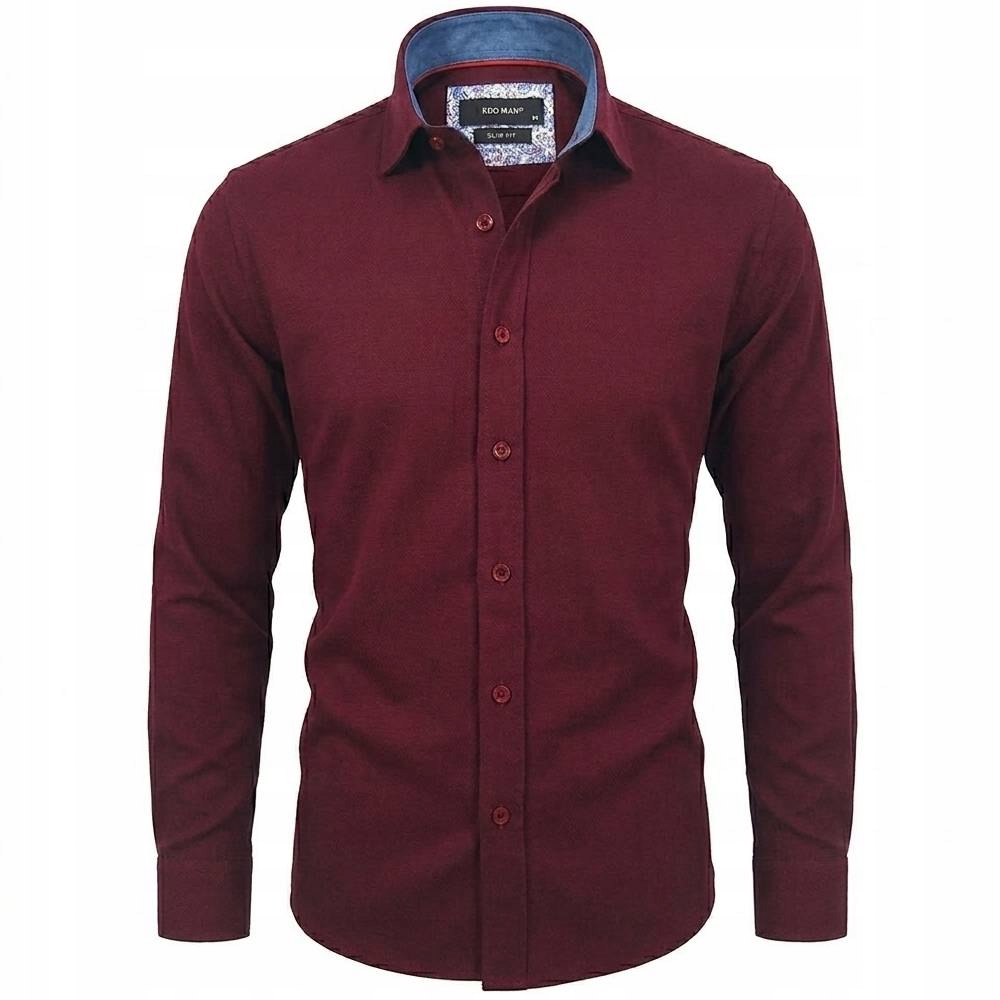 Ego Man košile pánská S0117-05 slim fit L bordó