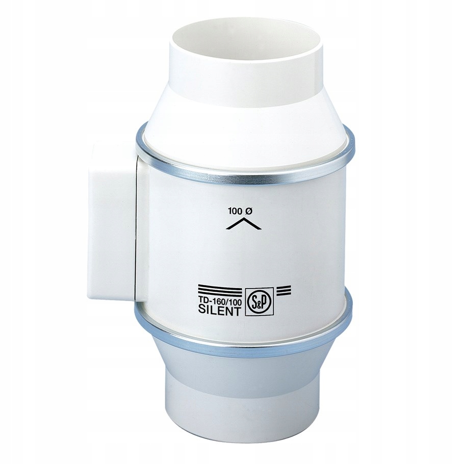 Kanálový Ventilátor 100 mm Tichý S&p 180 m3/h Silent