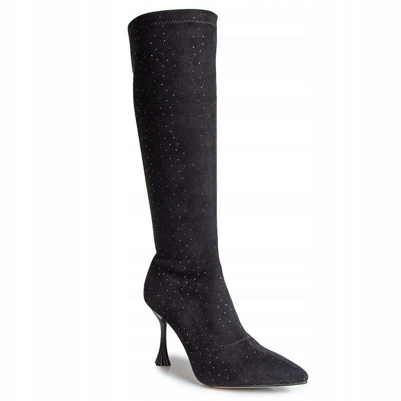 Barski JC52-883 Černé Kozačky S Zirkony D&a 39