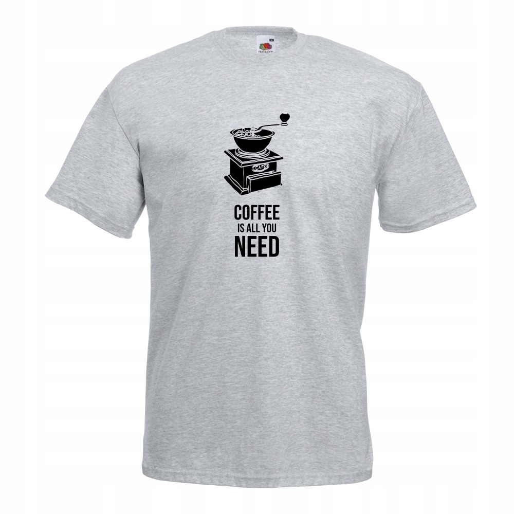 

Koszulka kawa coffe is all u need S szara