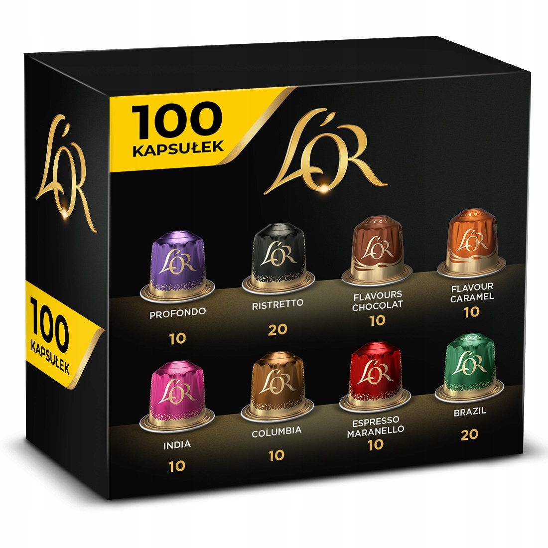 Kapsułki do Nespresso(r)* L'or 100 sztuk mix 100 kaw 90+10 Gratis!