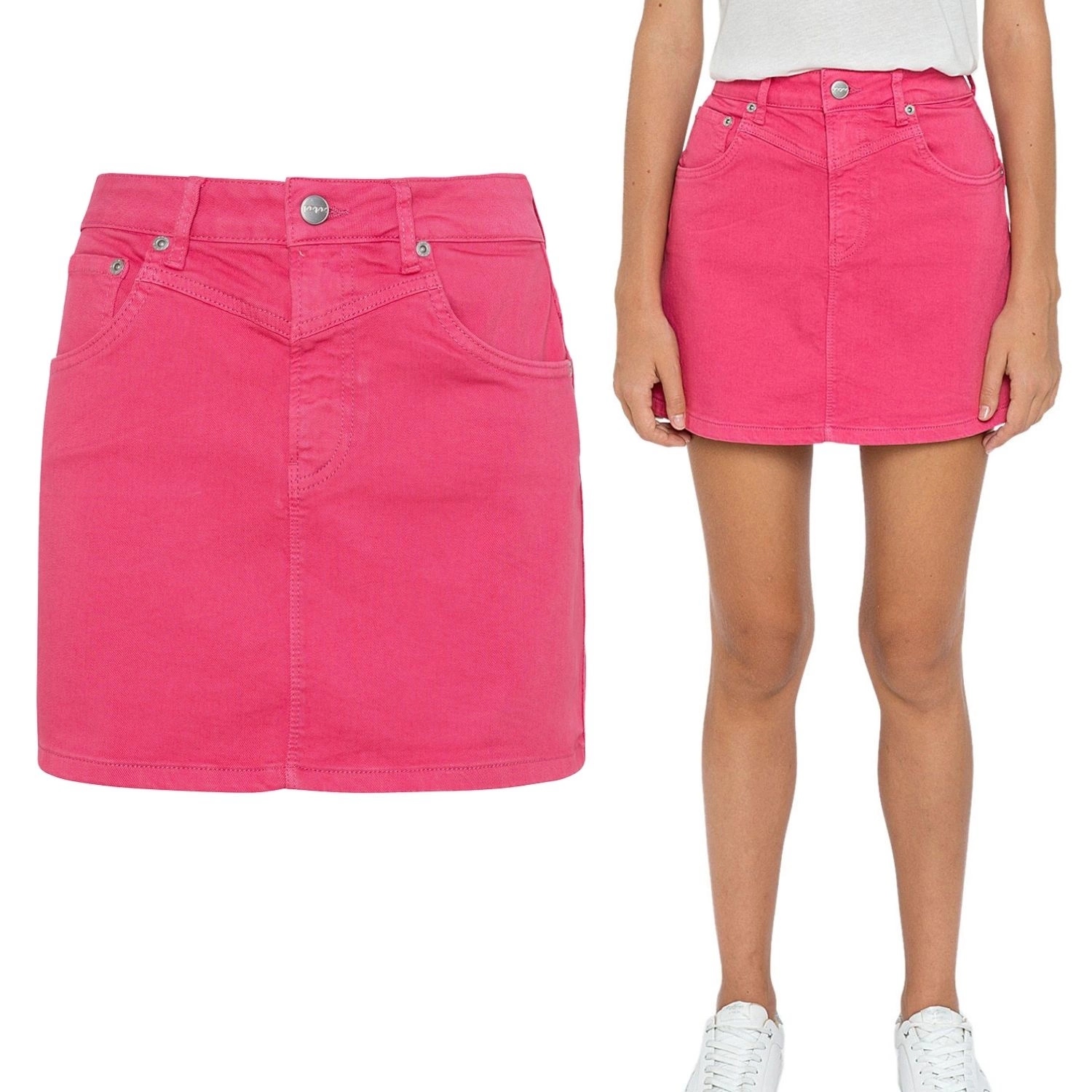 Dámská džínová Sukně Pepe Jeans , krátká, růžová, velikost S