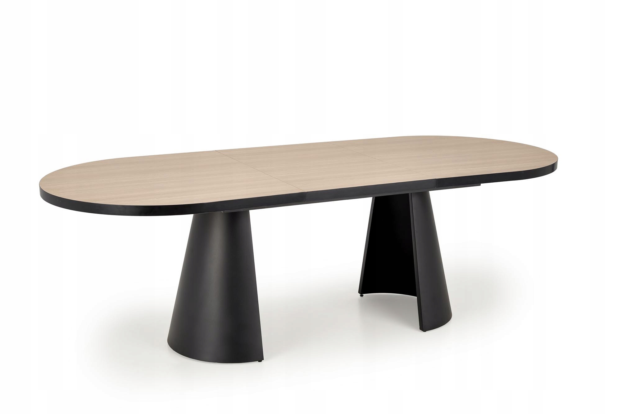 Giacomo Stół Rozkładany, Blat Naturalny Noga Czarna Nowoczesny Design